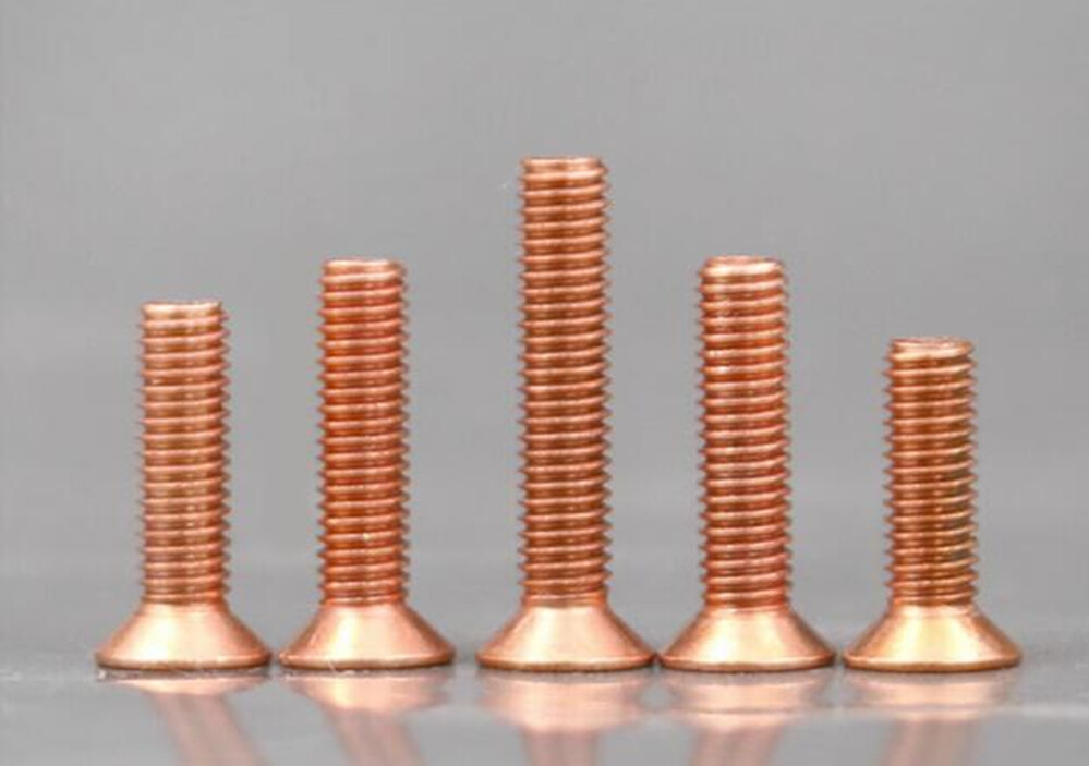 99.9% Pure Copper Phillips Cross Countersunk Flat Head Screws 4# 6# 8# 10#