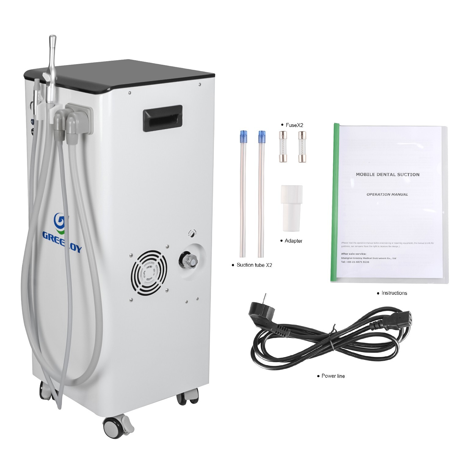 300W Dental Suction Unit Portable Vacuum Pump GS-M300 High Volume Evacuator