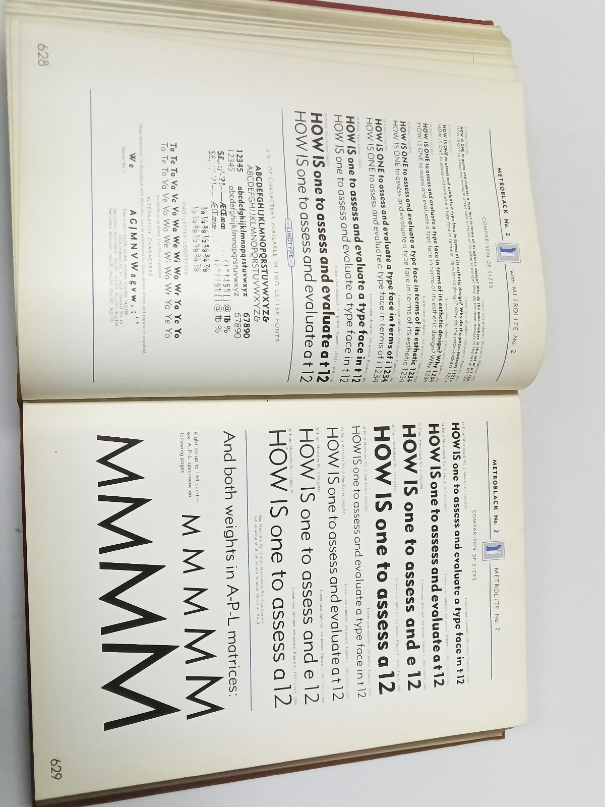 Vintage Typography Book: Specimen Book Linotype faces – “Big Red” 1930