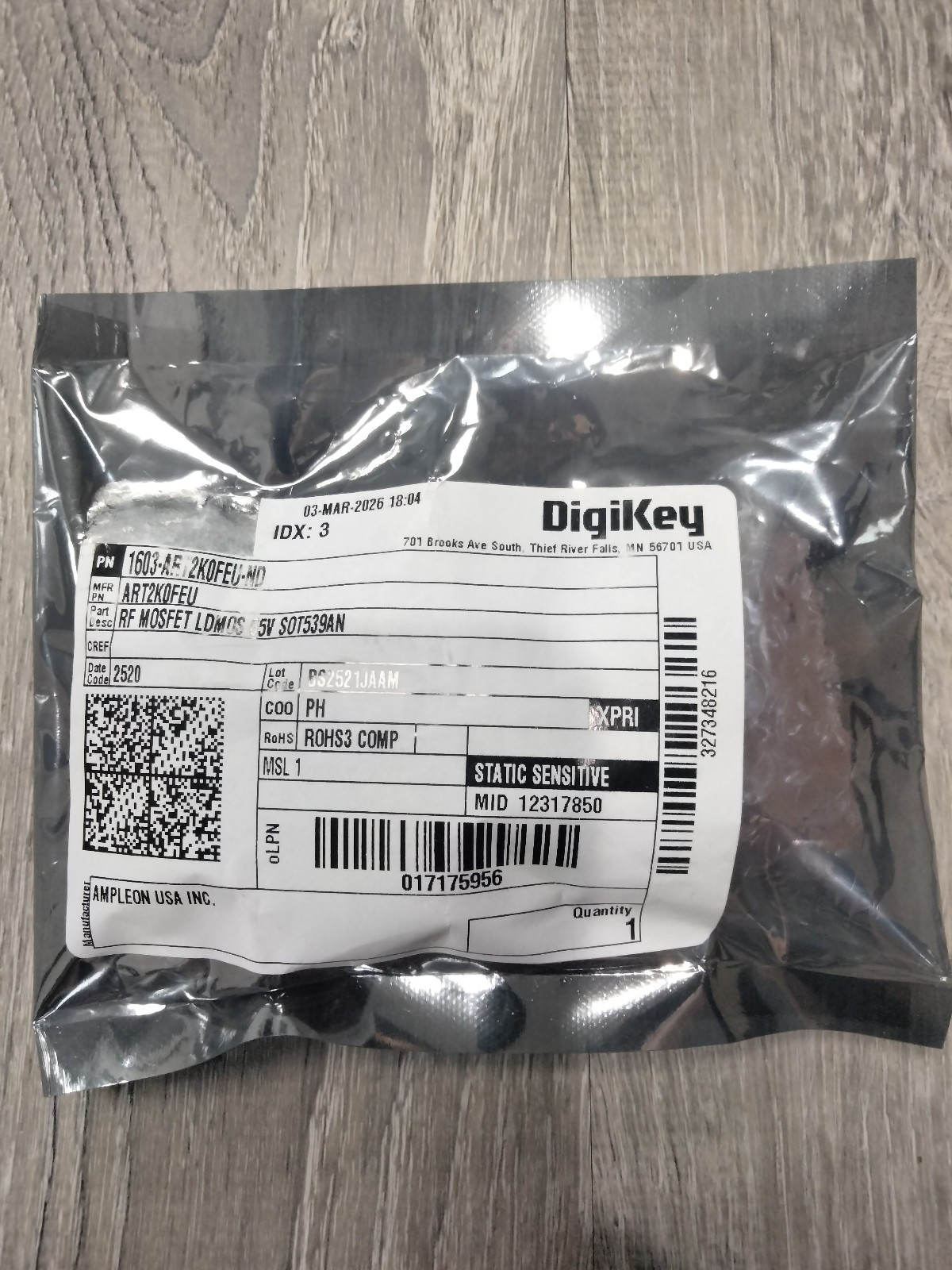 Ampleon ART2K0FE Power LDMOS Transistor 1MHz-400MHz, 2000W – Brand New Stock