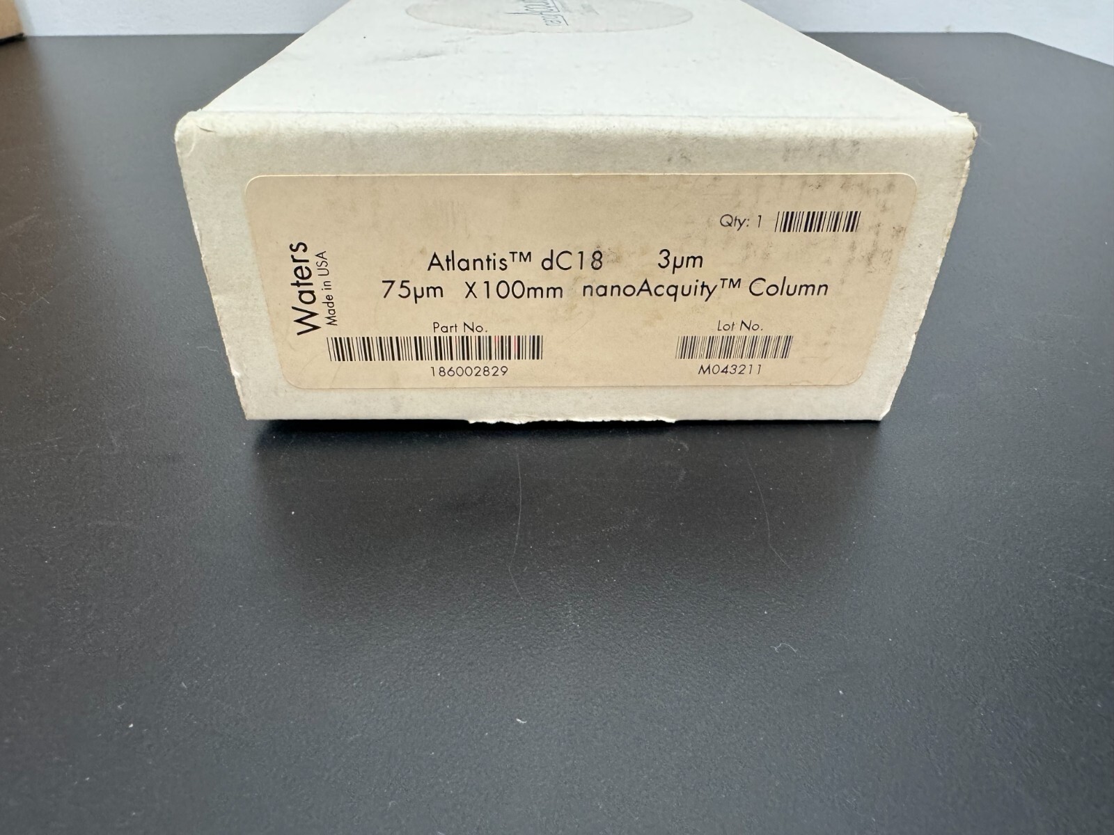 Waters HPLC Column Atlantis dC18 3 µm 75 um X 100 mm NanoAcquity Column #17025