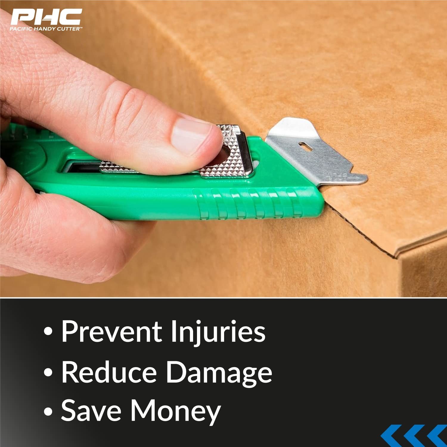Pacific Handy Cutter S4SR Self-Retracting Safety Cutter with Fixed Metal Guar…