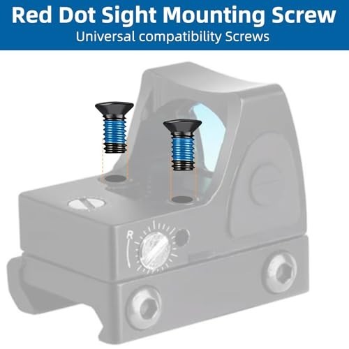 61pcs Red Dot Sight Screw Kit Alloy Steel Flat Head Optics Mount Set Black