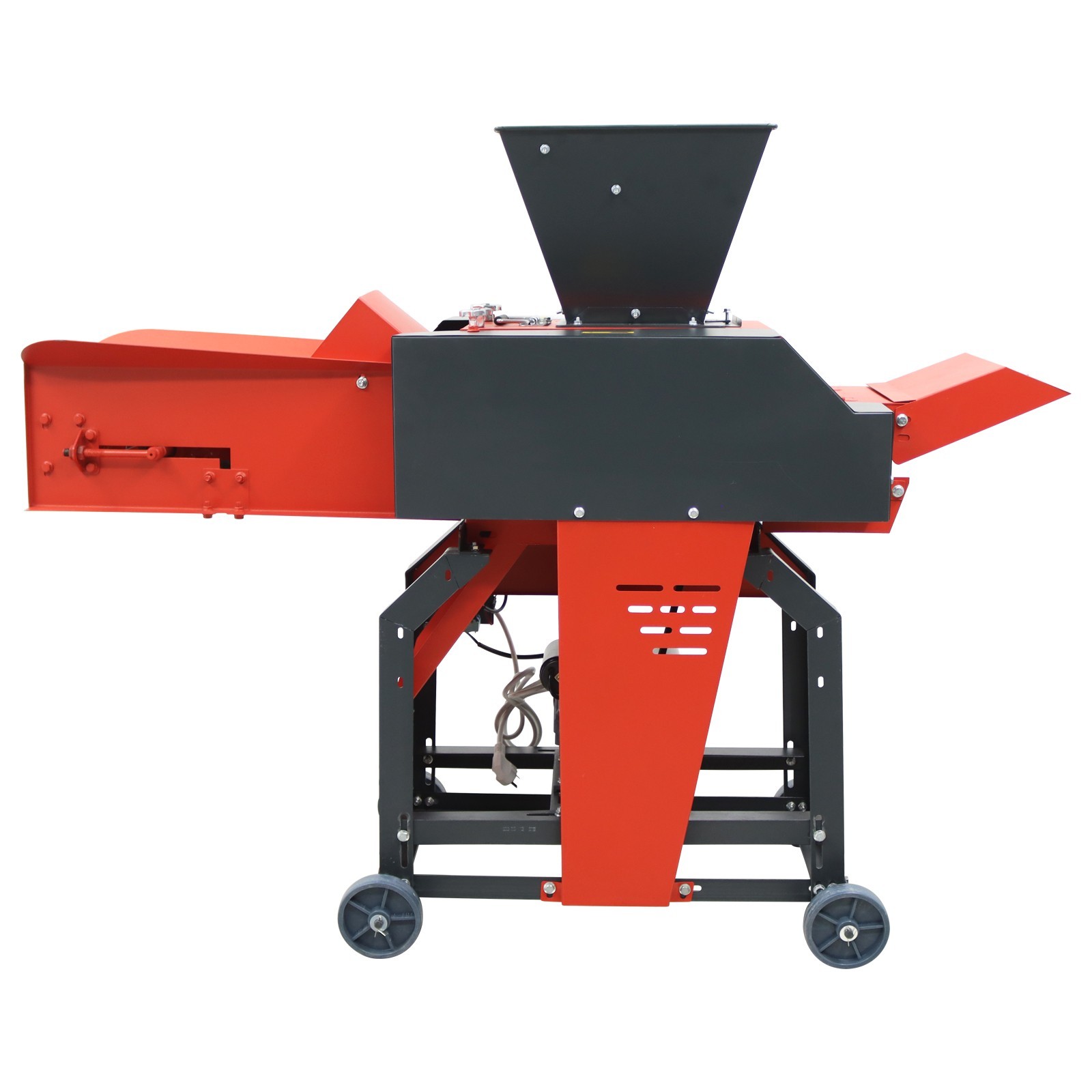 220V Hay Straw Grass Cutter Crusher Pulverizer with Conveyor for Automatic Feed
