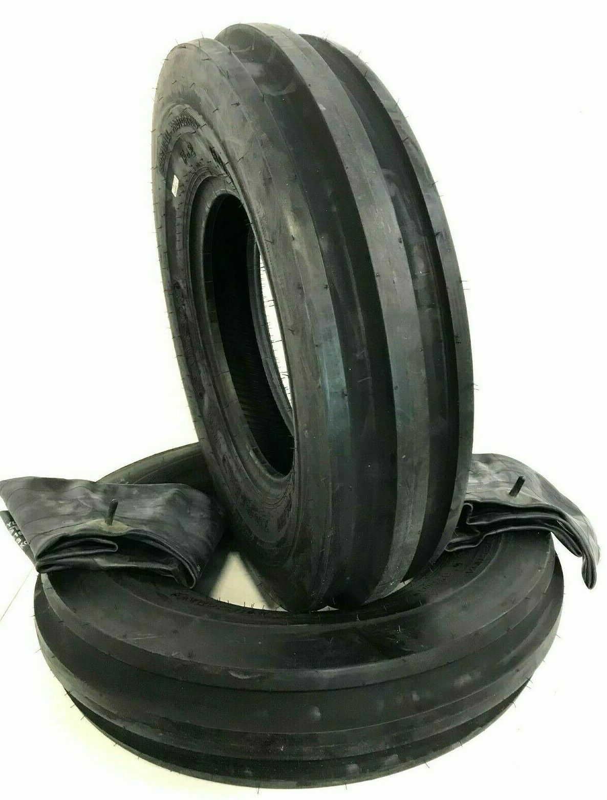 TWO 400X15, 400-15, 4.00X15, 4.00-15 JOHN DEERE 3 Rib Tractor Tires with Tubes