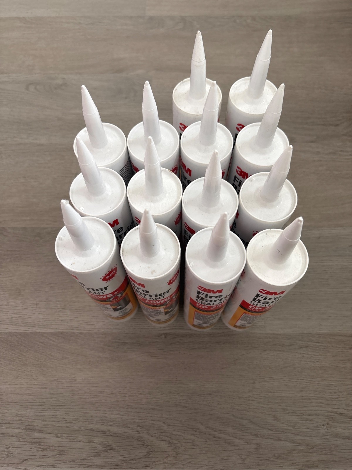 Lot of 15 – 3M Fire Barrier Sealant CP 25WB+ Red Intumescent 10.1 oz NEW