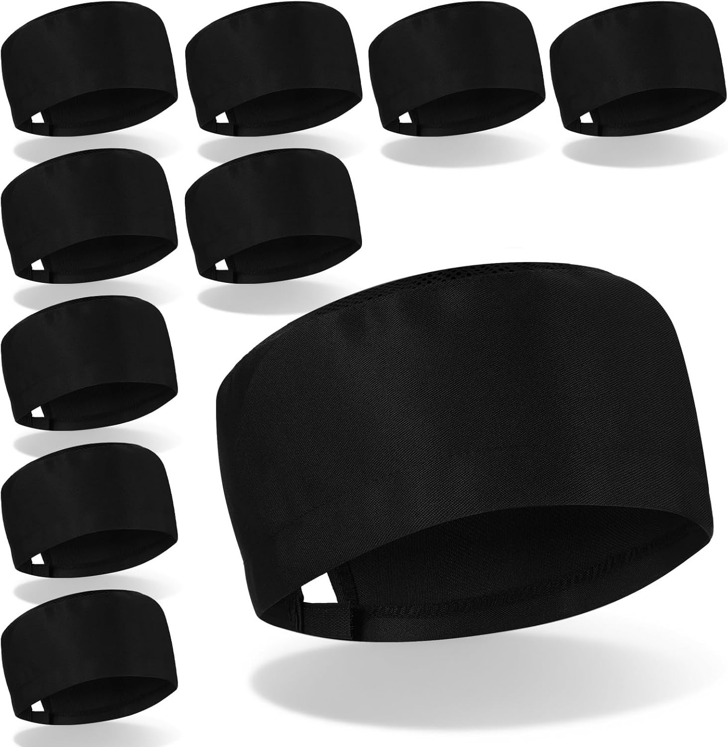 10 Pcs Unisex Chef Hats for Men Women Adult, Chef Skull Cap, Adjustable & Breath
