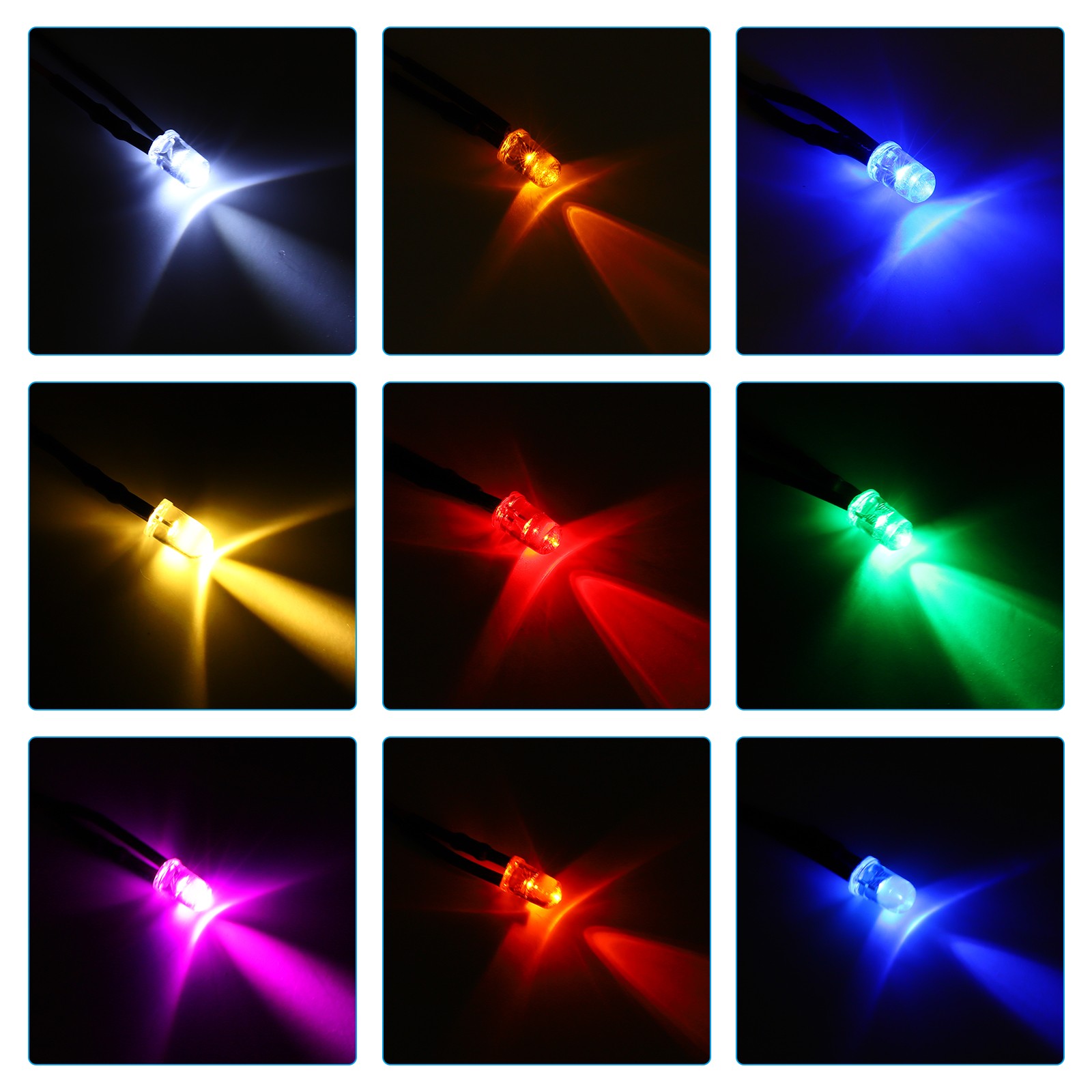 12 Pcs 3V 5mm LED Light Emitting Diodes Pre Wired LED Lamp Bulb Red Light