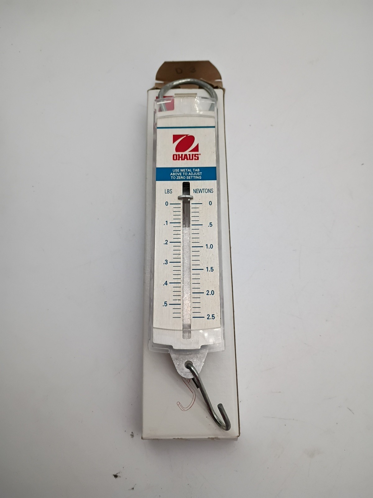 Ohaus 8001-PN Pull Type Spring Scale 0.56lb/2.5n Capacity 0.02lb/0.1n Readabilty