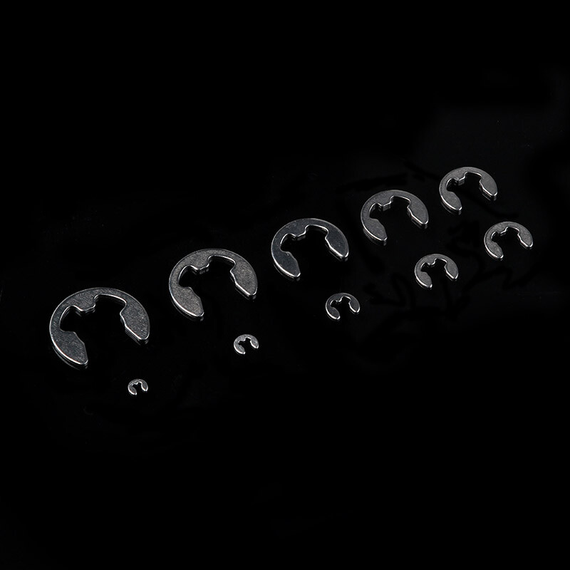 200PCS E Clips C Circlips Retaining Ring Assorted Stainless Steel Kit 1.5mm-10mm