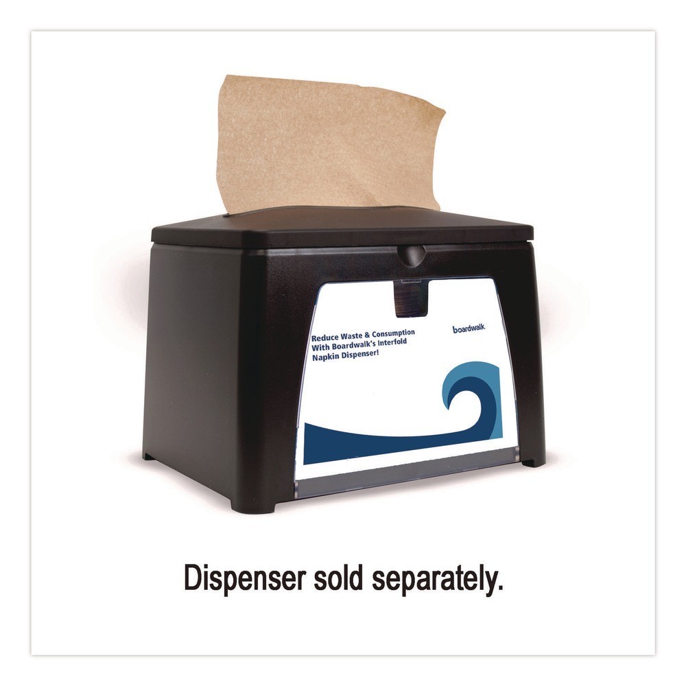 Boardwalk 6000INTK 6.3 in. x 8.5 in. 1-Ply Interfold Napkins – Kraft (12/CT) New