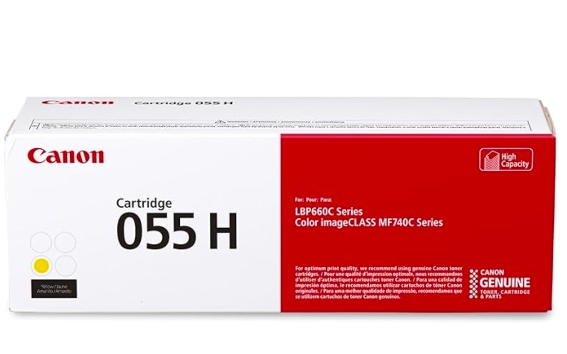 Genuine Canon 055H Yellow Toner Cartridge High Yield OEM imageCLASS MF740C New