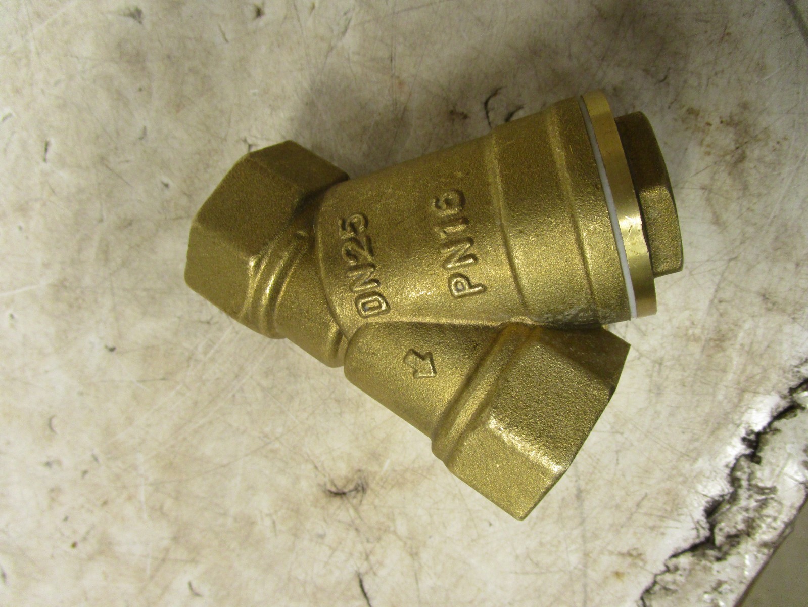 NO NAME DN25 PN16 1″ NPT THREADED WYE Y BRONZE STRAINER 300 PSI SCREEN SIZE 3/64
