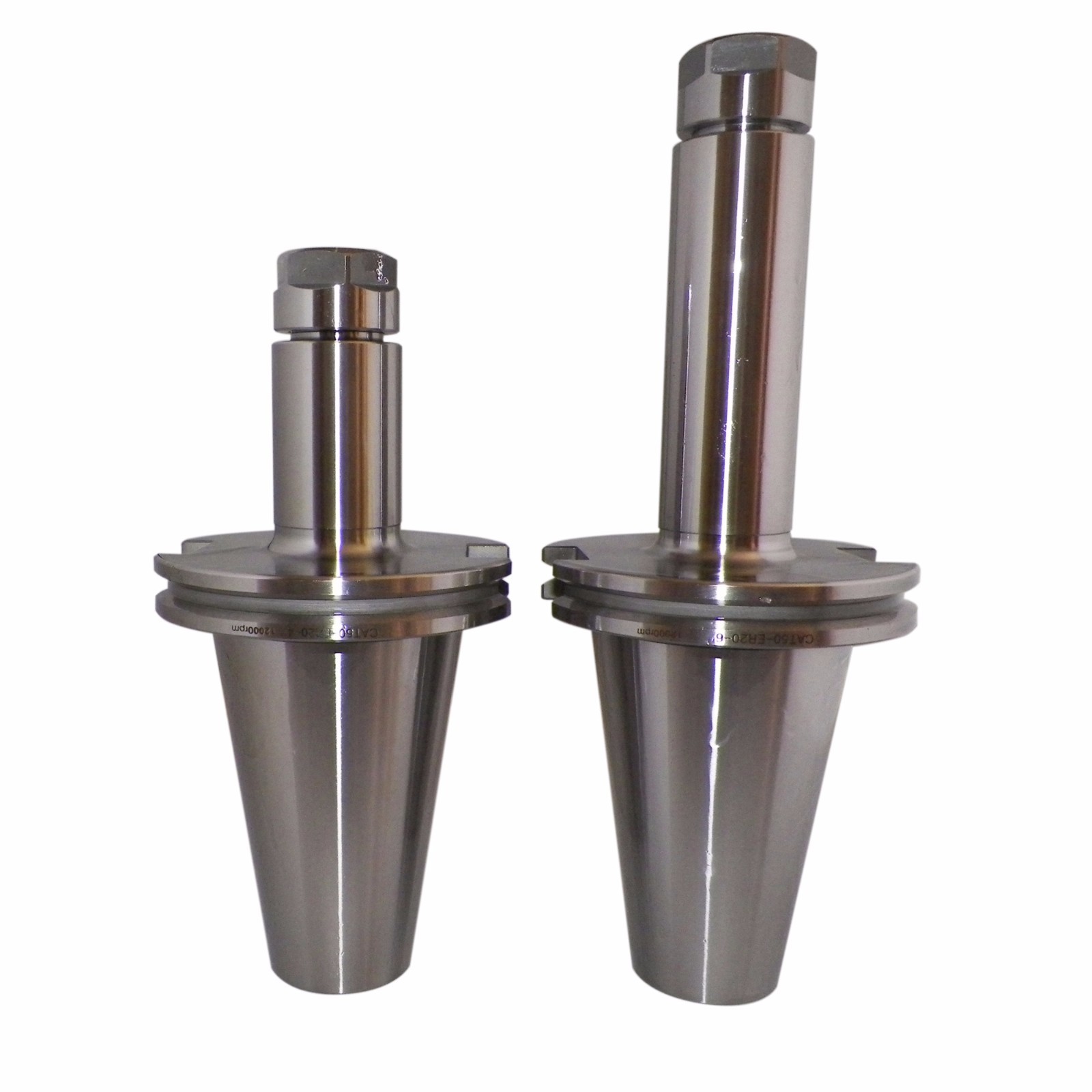 CAT50 ER20 Collet Chucks 2 Pcs w Proj. 4″-6″ Balanced G2.5 @10,000 RPM Prime
