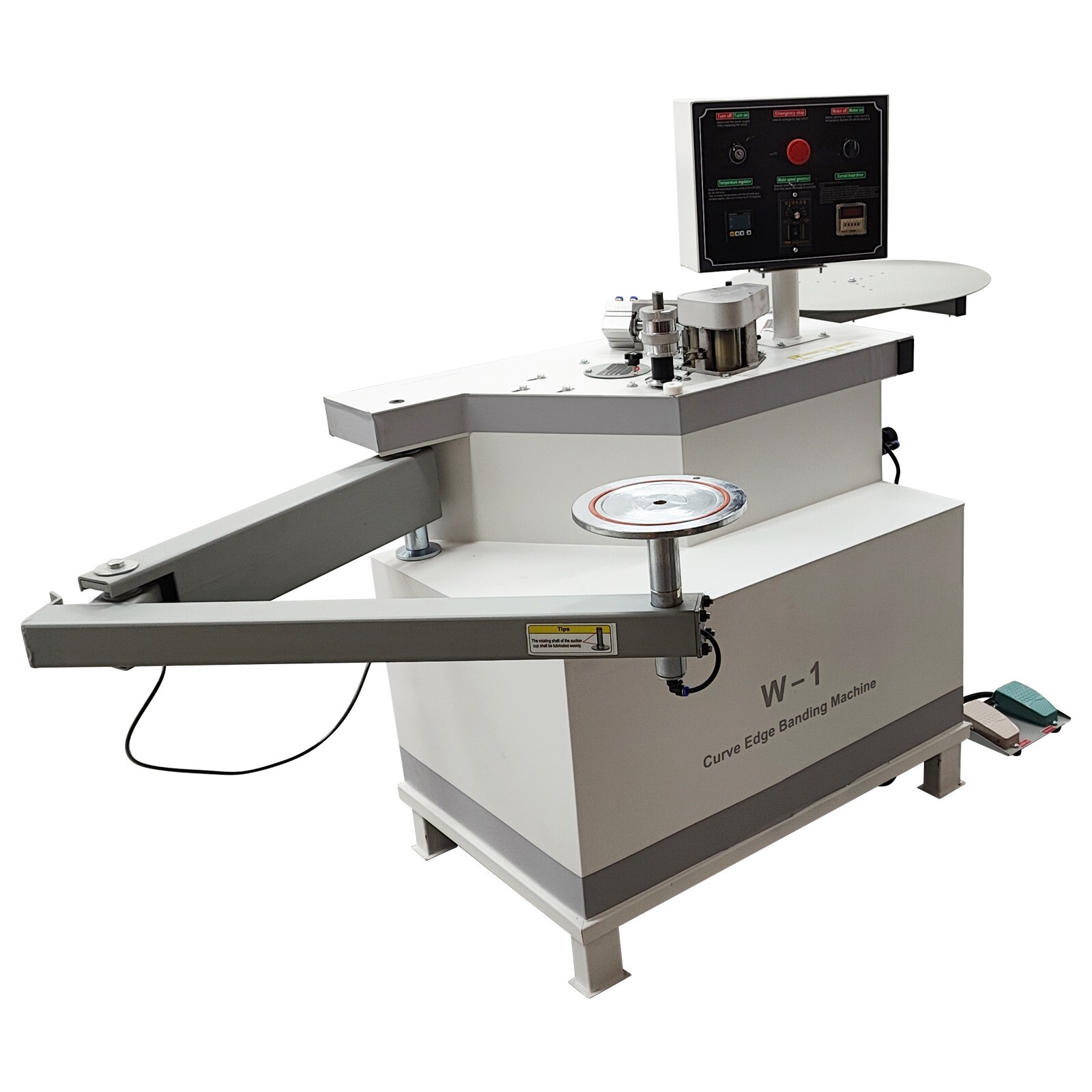 RockerArm/Foldable Arm Edge Banding Machine for Curved and Straight Edge Banding