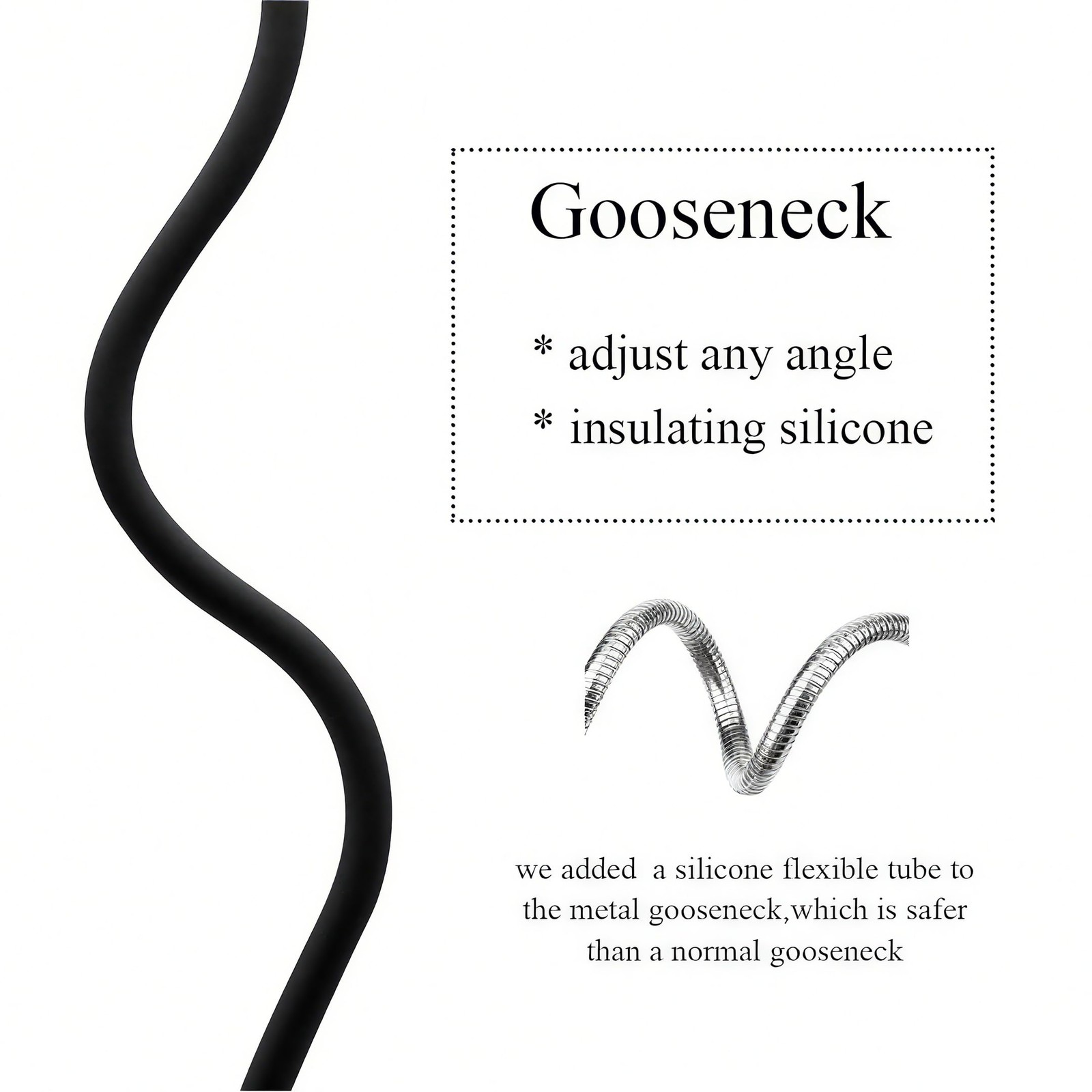 LED Sewing Machine 10 inches (gooseneck) x 53 (cable), Black