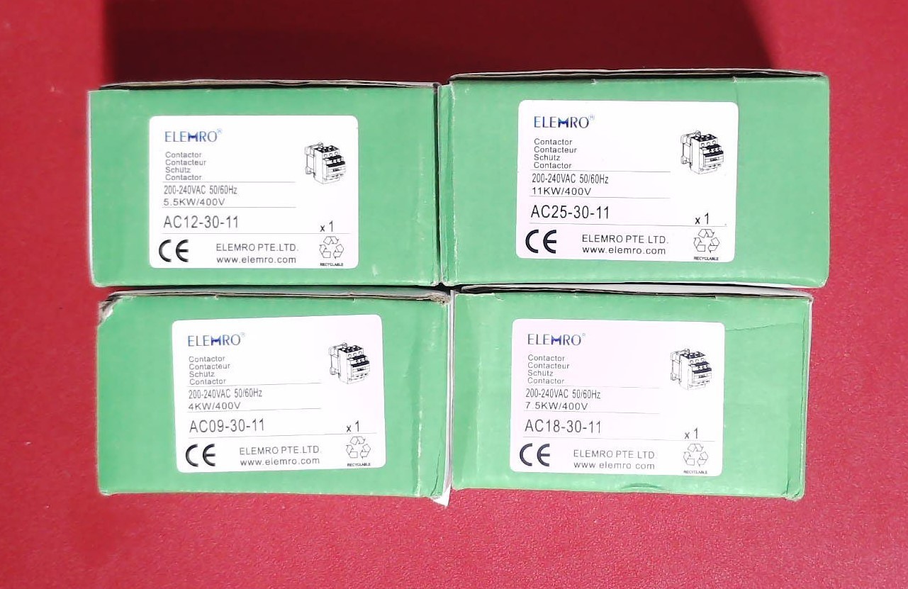 NEW AC50-30-11 *200-240V Contactor 50A 22KW/400V Elemro Schutz 3‑pole