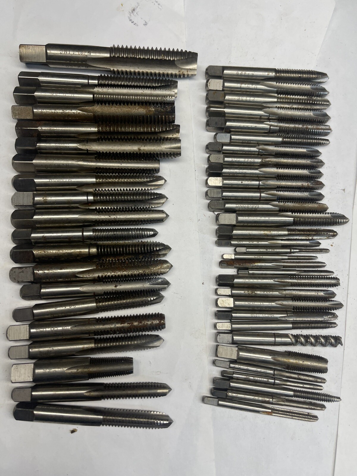 51 PCS H.w Co Tap Bit Flute Tapping Bits Press HS lot Tappers Tap As Listed