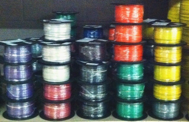 500 FT TFFN/TEWN WIRE. 18AWG STRANDED BC 600 VOLT. MADE IN USA. 6 COLORS AVAIL