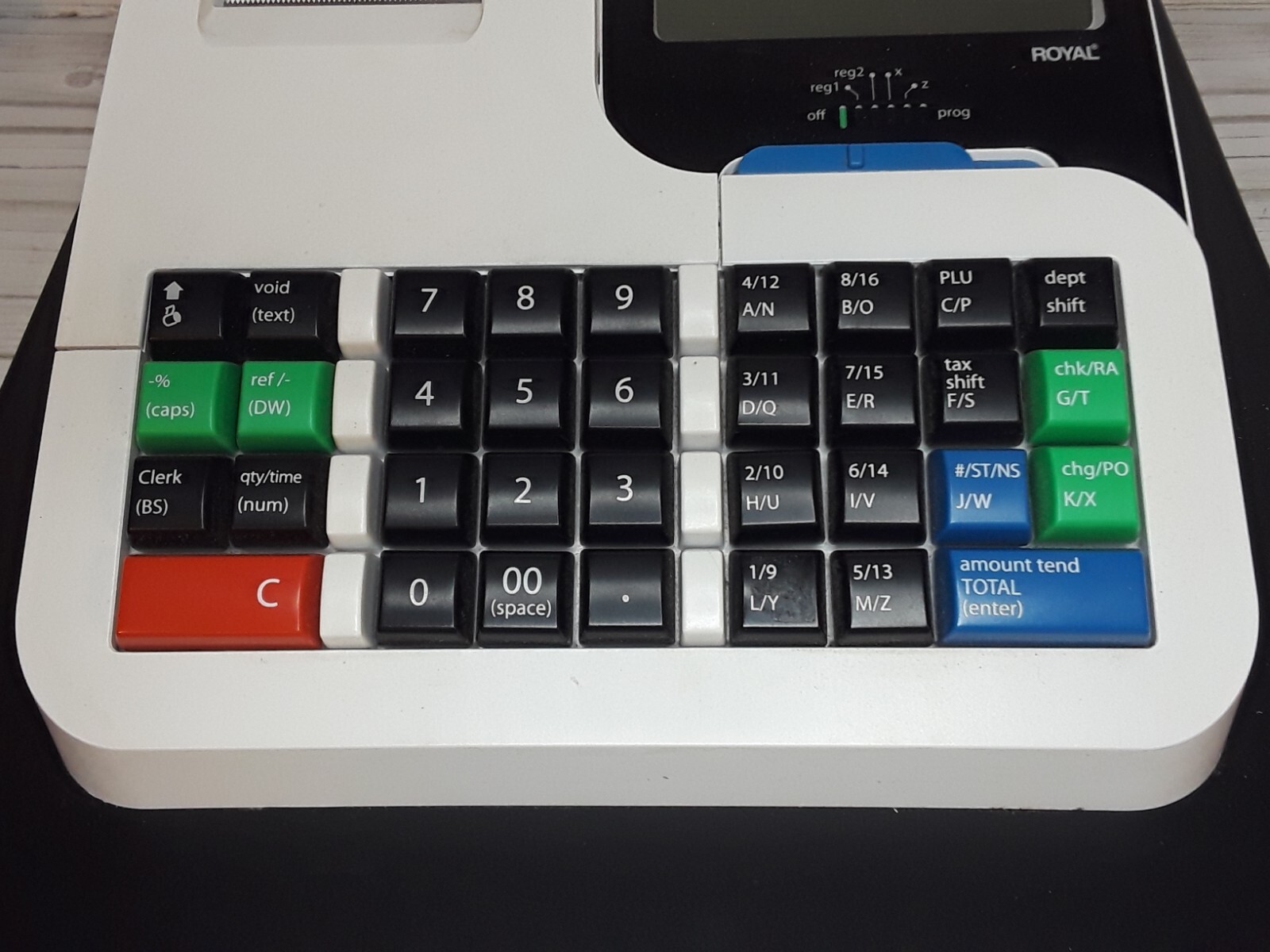 Royal 410DX Electronic Cash Register No Key.