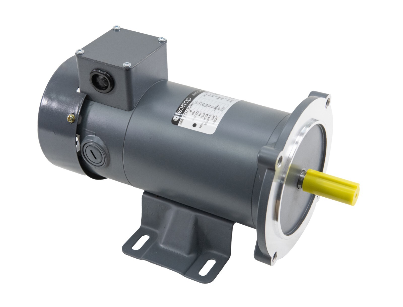 Techtop DC12-90-56-FC Electric Motor 1/2 HP 1750 Rpm 90 Volt DC 56C Frame TEFC
