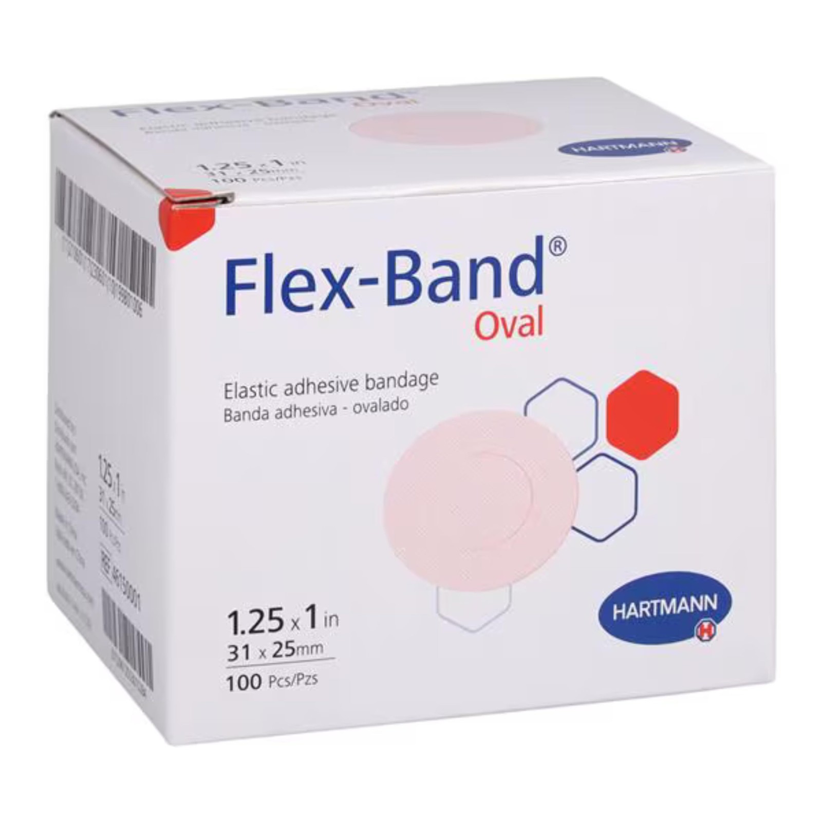 Flex-Band Bandages, Oval Pack of 100 100 Count (Pack 1), Tan