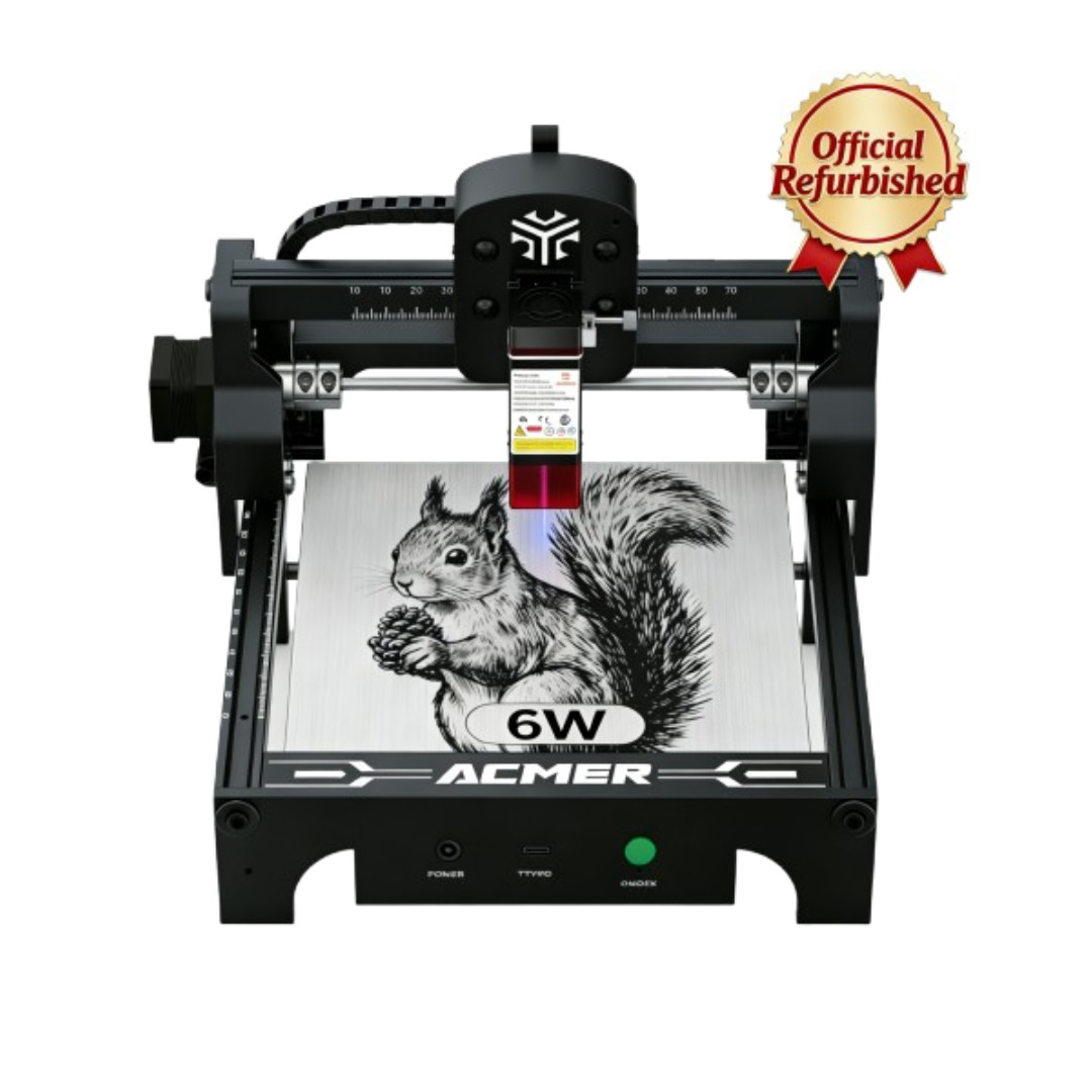 Refurbished 6W Mini Laser Engraver, 130×130mm for Wood, Acrylic & Leather DIY