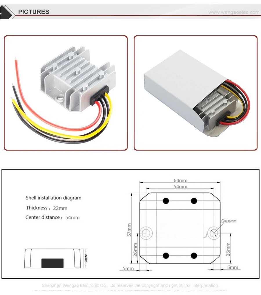 DC 72V 60V 48V Step Down 12V 10A 120W Voltage Regulator Buck Converter Reducer