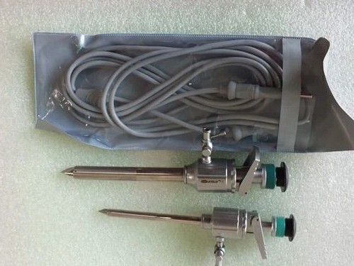 2 Pieces Laparoscopic Gynecology Trocar Cannula 10mm5mm & Bipolar Cable