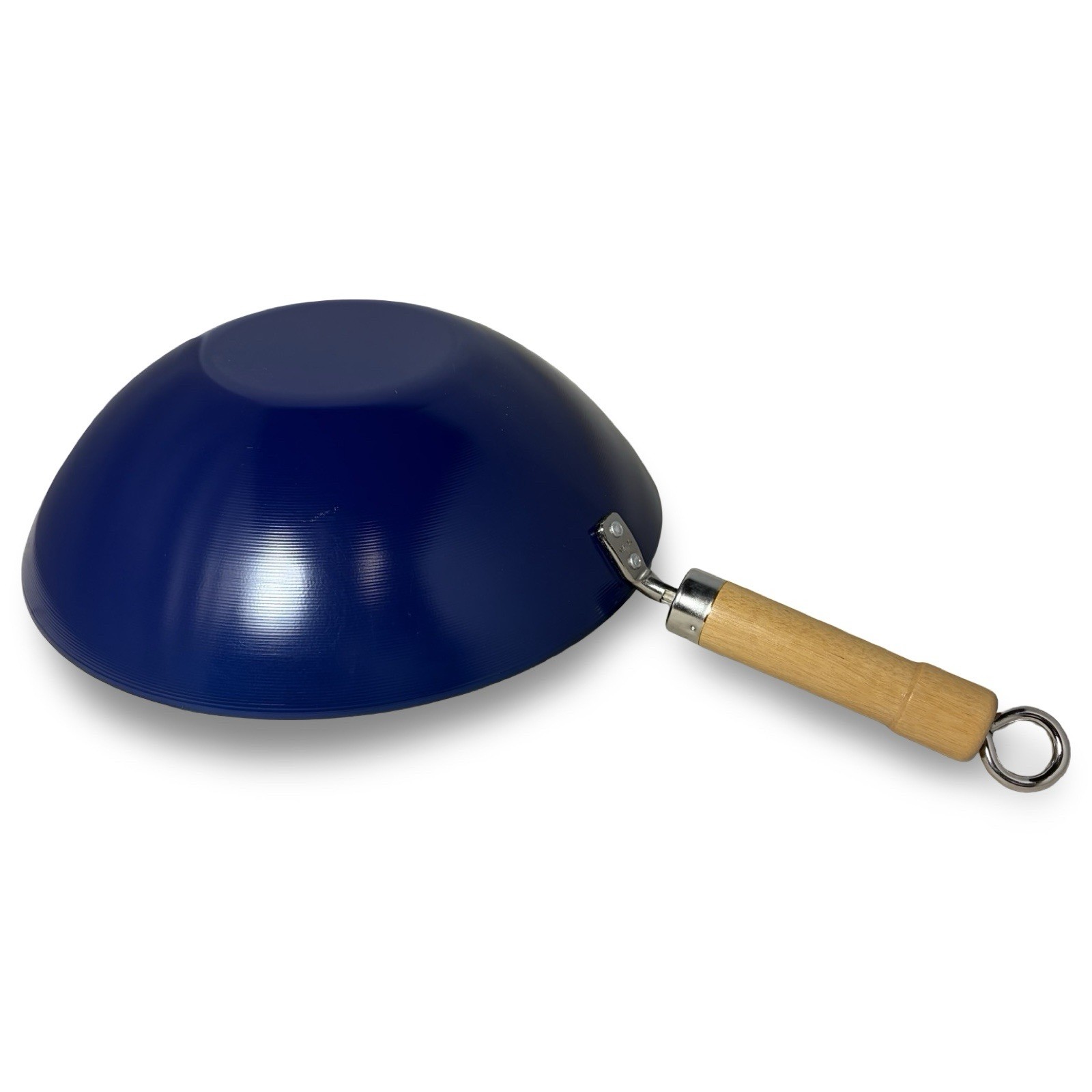 NEW Blue 12.5″ Carbon Steel Wok Flat Bottom Stir Fry Pan – Made in Taiwan