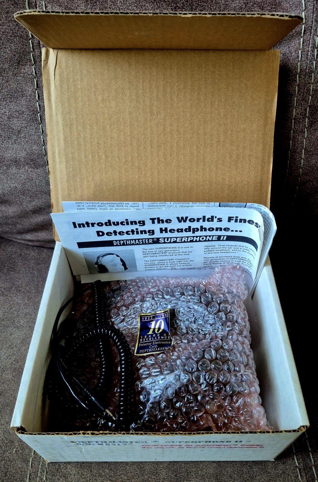 Depthmaster Superphone 2 Vintage Metal Detecting Headphones Complete In Box New