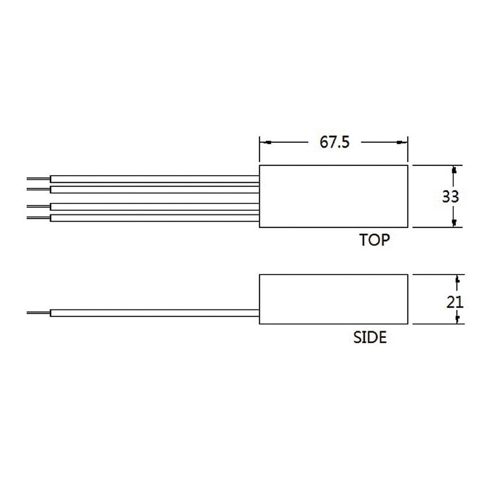 LTF LED 12watt 350mA constant current electronic DC driver 18-34VDC dimmable DA1