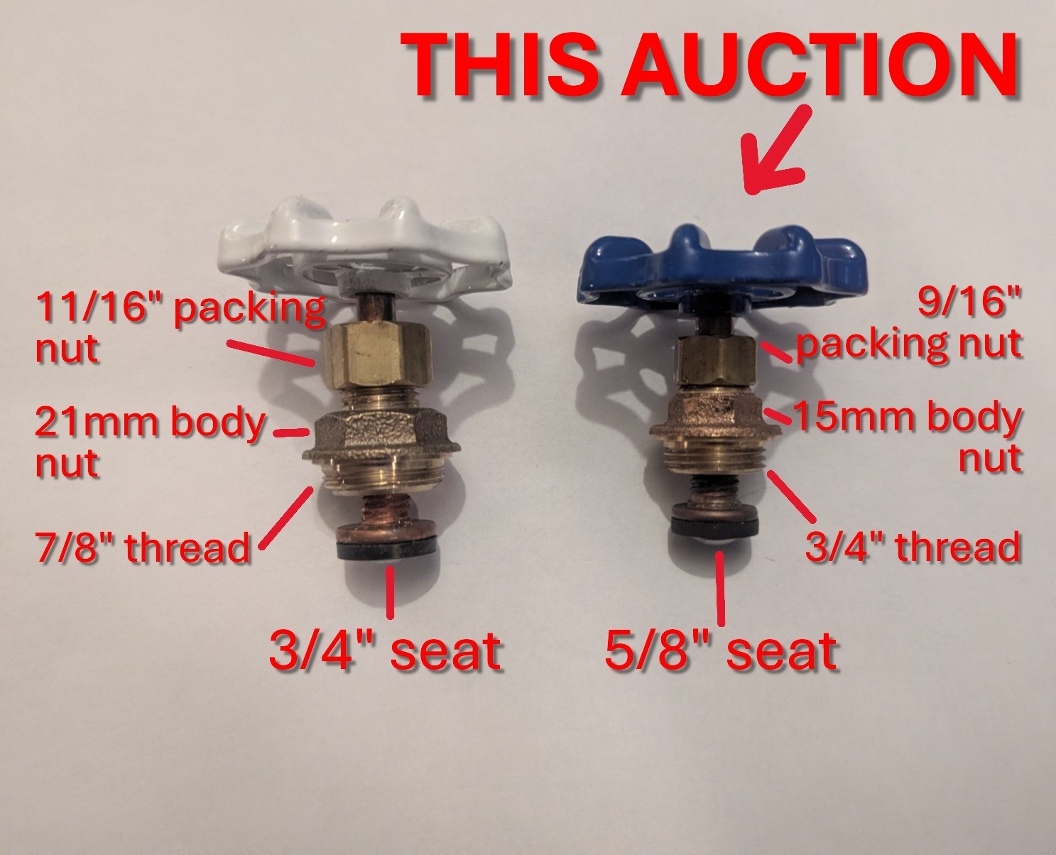 New genuine valve stem for 1/2″ Nibco (small ver)! Fix the drip with a new stem!