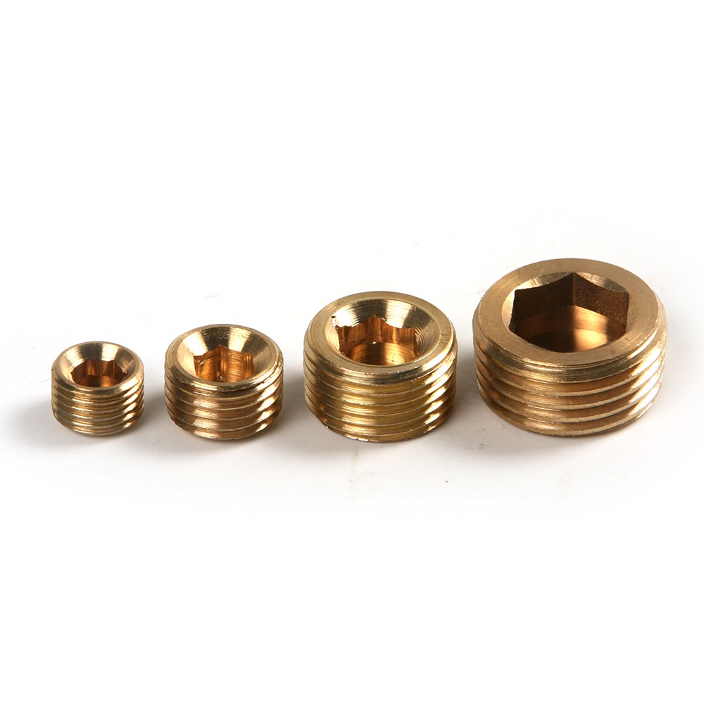 20PCS Pipe Plug 1/8″ 1/4″ 3/8″ 1/2″ Male Thread Hex Internal Head Socket Fitting