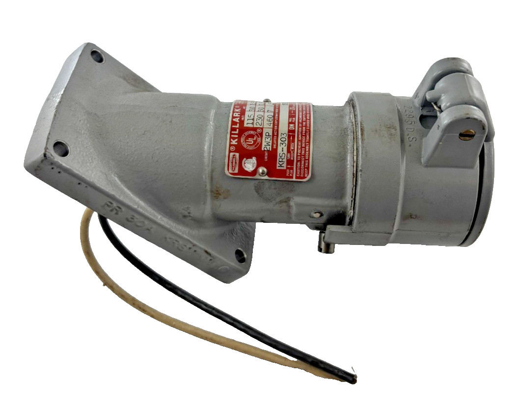HUBBELL KILLARK KRS-303 RECEPTACLE 2 WIRE 3 POLE DELAYED ACTION EXPLOSION PROOF