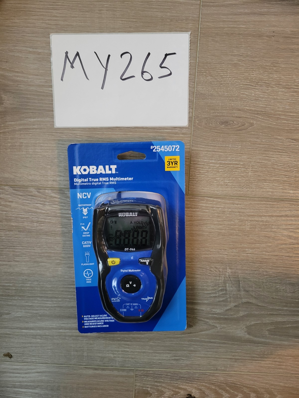 New Kobalt Digital True RMS Multimeter CAT IV 600V * 2545072