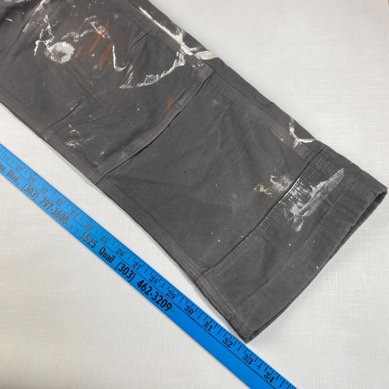 Carhartt Rugged Flex Relaxed Fit Canvas Bib Overall DISTRESSED! 102987 32×34