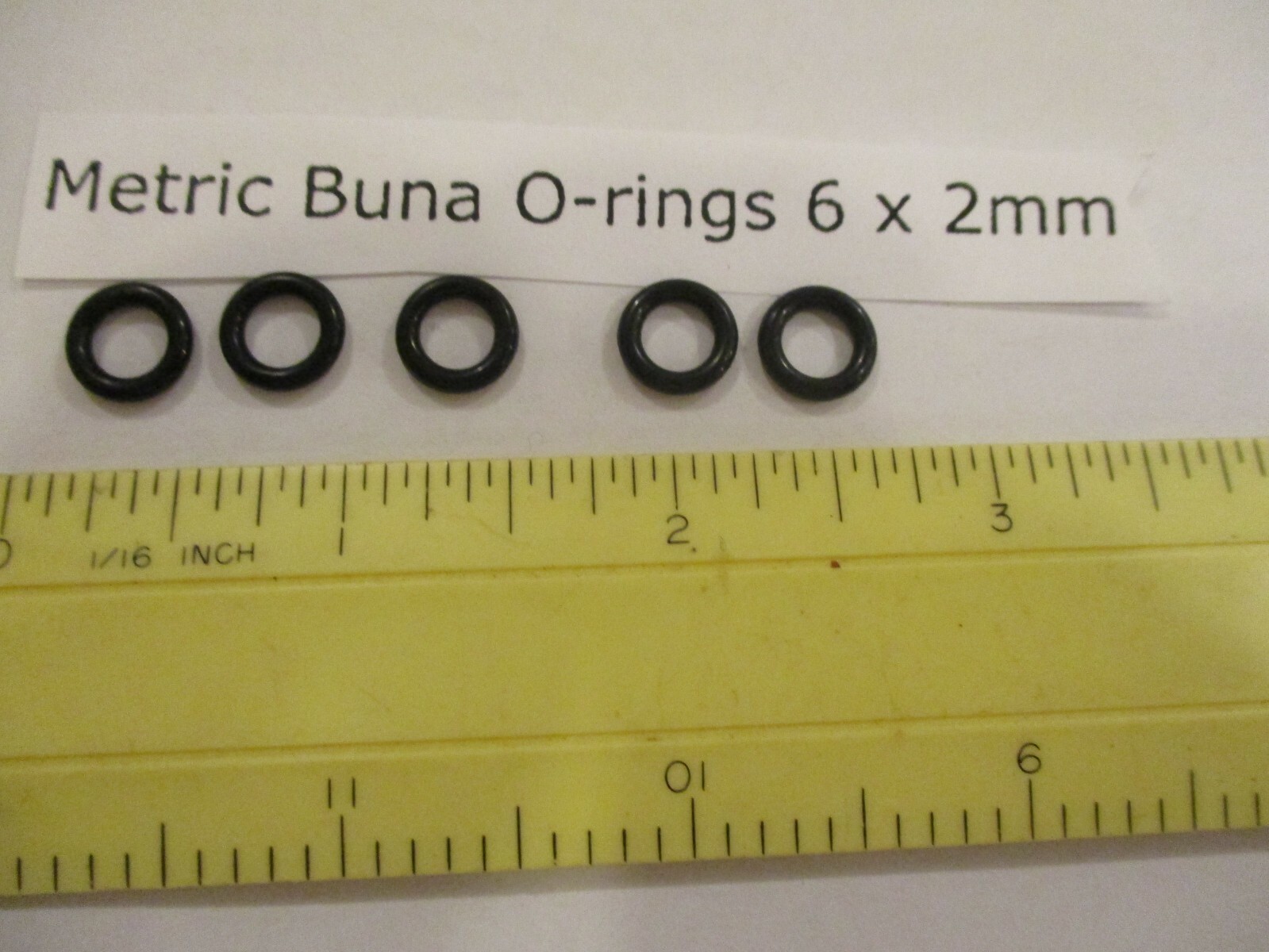6mm ID x 10mm OD x 2mm thick O-ring. Buna-70. Quan 5.