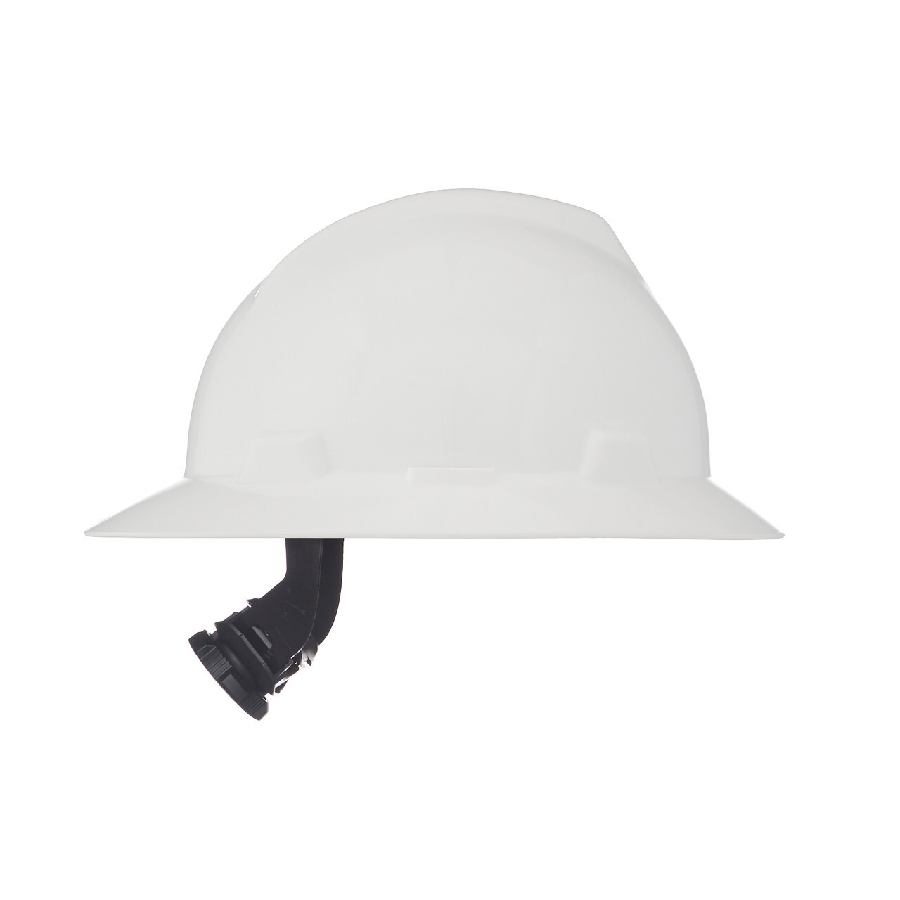 MSA Safety 475369 V-Gard Full Brim Hard Hat, Slotted, Type 1, Class E, Fas-Trac