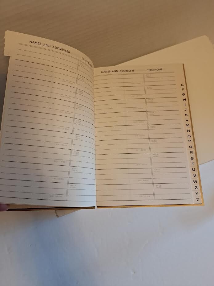 New OTAGIRI Brand Black Lacquer W/Blue Iris Address Book Pages Have Gold Edges