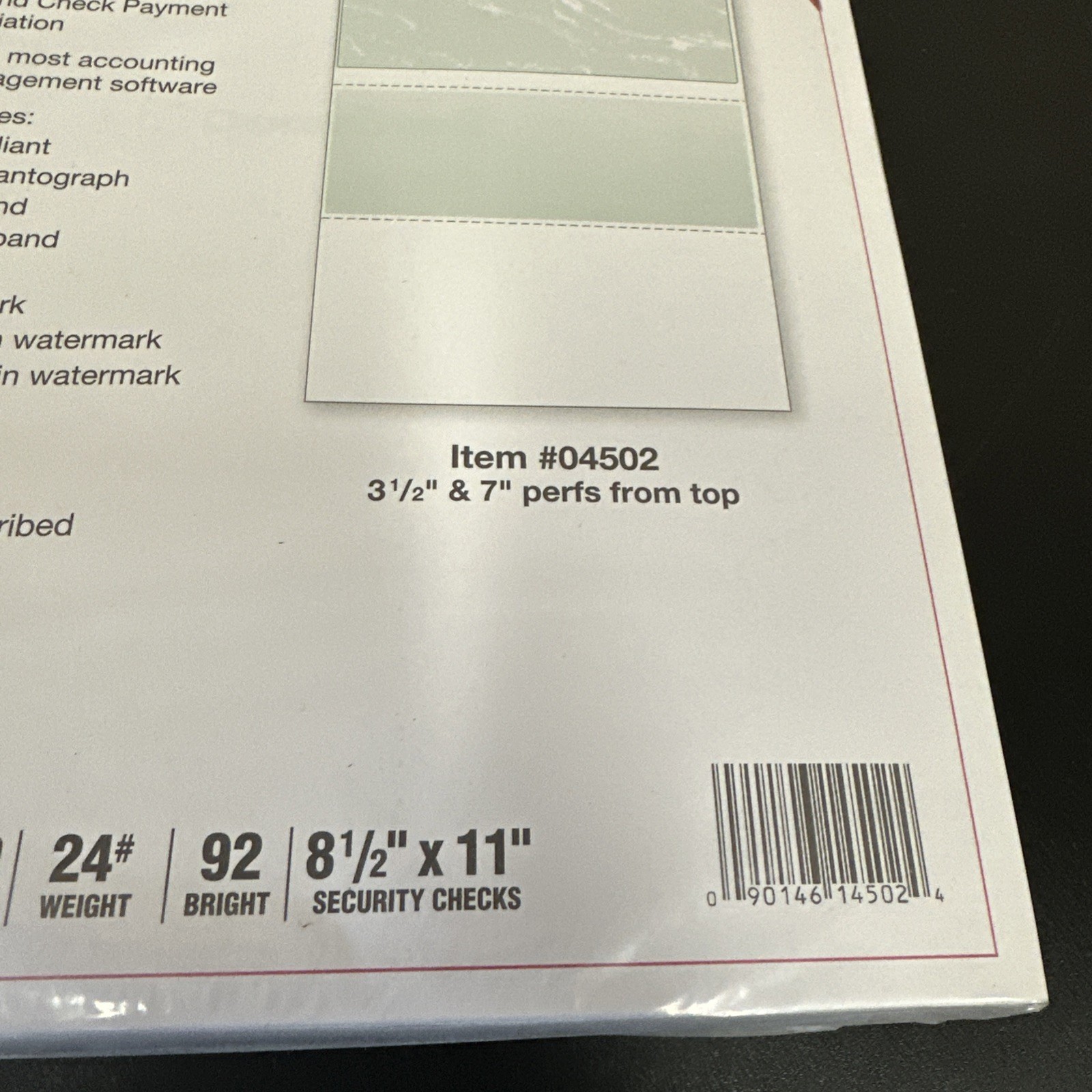 Docugard 04502 – Security Business Checks – Marble Top Green – 500 Sheets/Ream