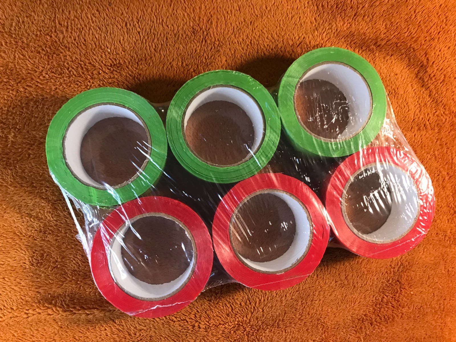 6 Rolls EBAY BRANDED Packaging Tape RED & GREEN Logo 2″ x 75 yards NEW SEALED!