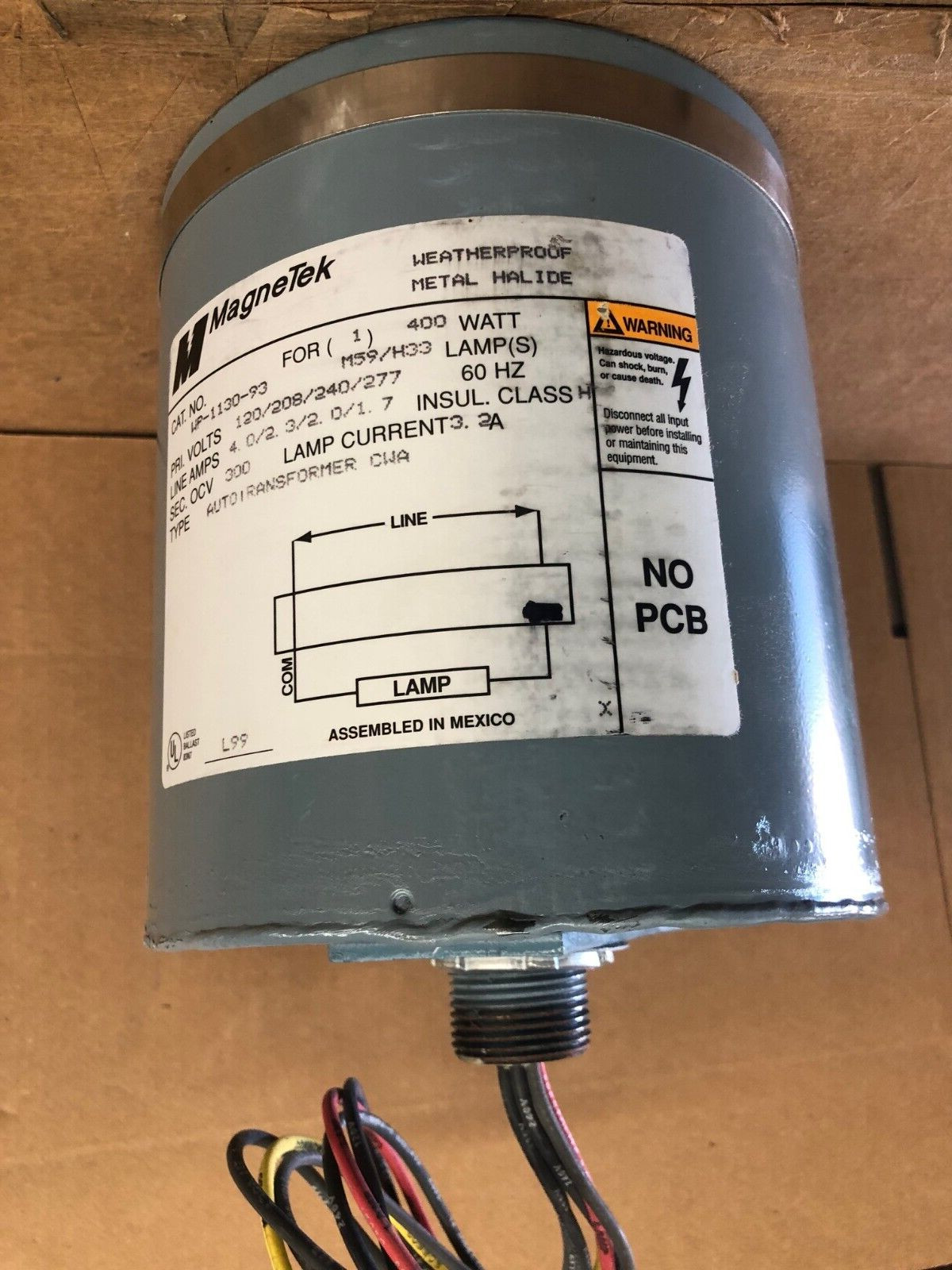 MAGNETEK WP113093 EQUIVALENT TO ADVANCE 79W6091 400W MH WEATHER PROOF BALLAST
