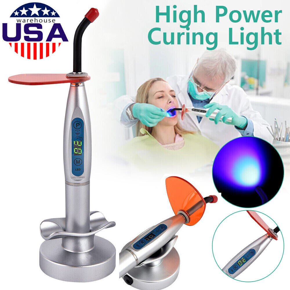 Dental Wireless Cordless LED Curing Light Lamp 2000mw Resin Cure Machine 5W