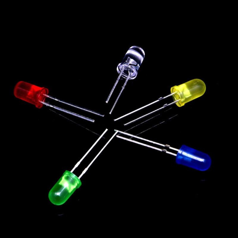 300Pcs 3mm 5mm LED Light White Yellow Red Blue Green Assortment Diodes Kit New