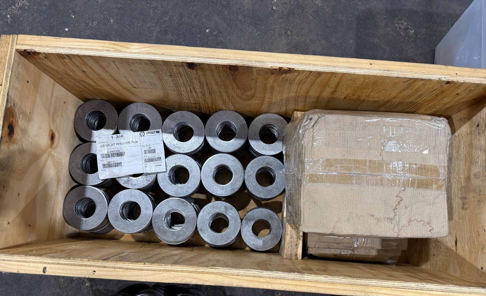 Flat Washer, 1-3/4″ (1.75″), OD 4.0″ x ID 1.875″ x Thick 0.20″ lot of 4