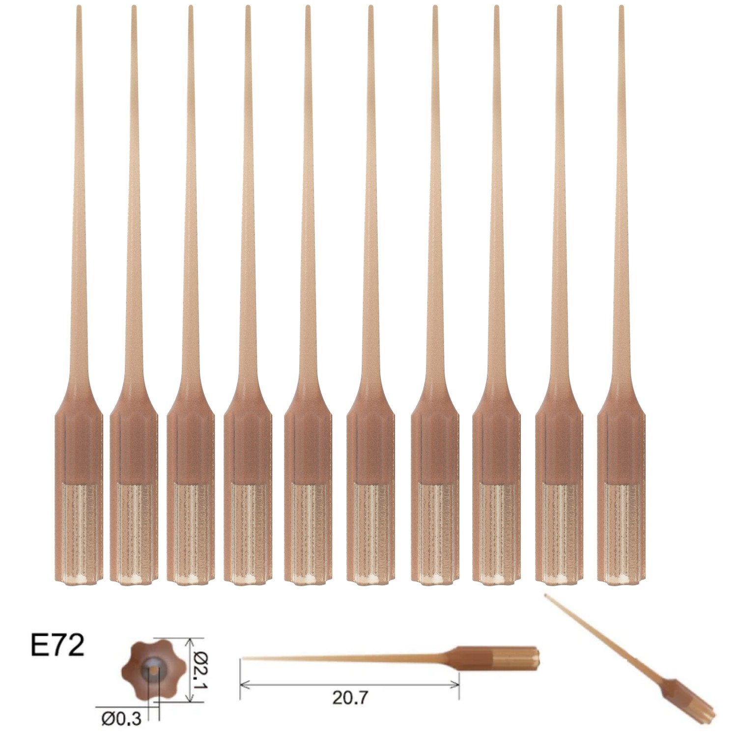 10pc/bottle Woodpecker E72 Canal Irrigation Tips for Endo 3 Ultrasonic Activator
