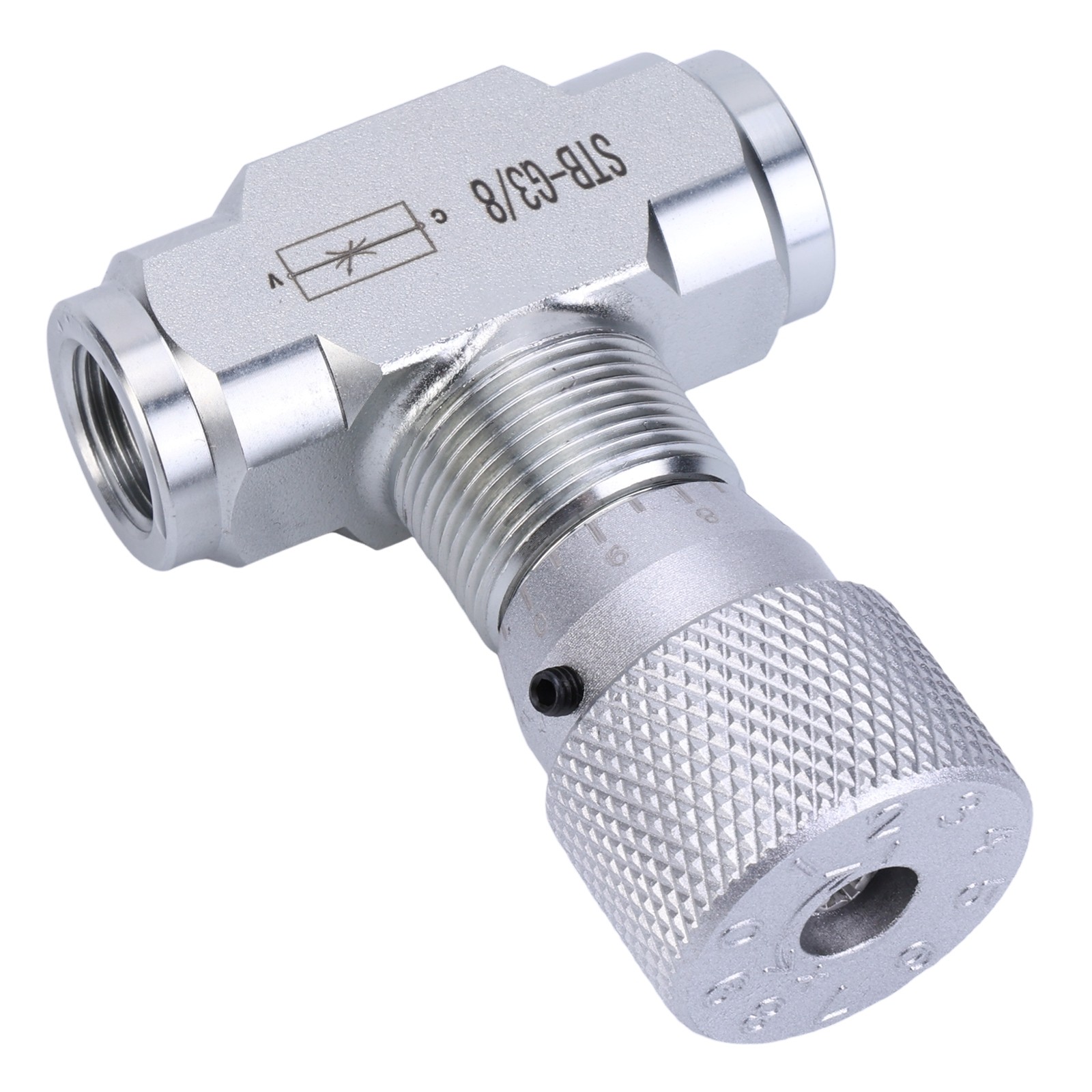 For Fluids Gases 3/8in Hydraulic Adjustable Flow Control Two-way Joint w/ G3/8