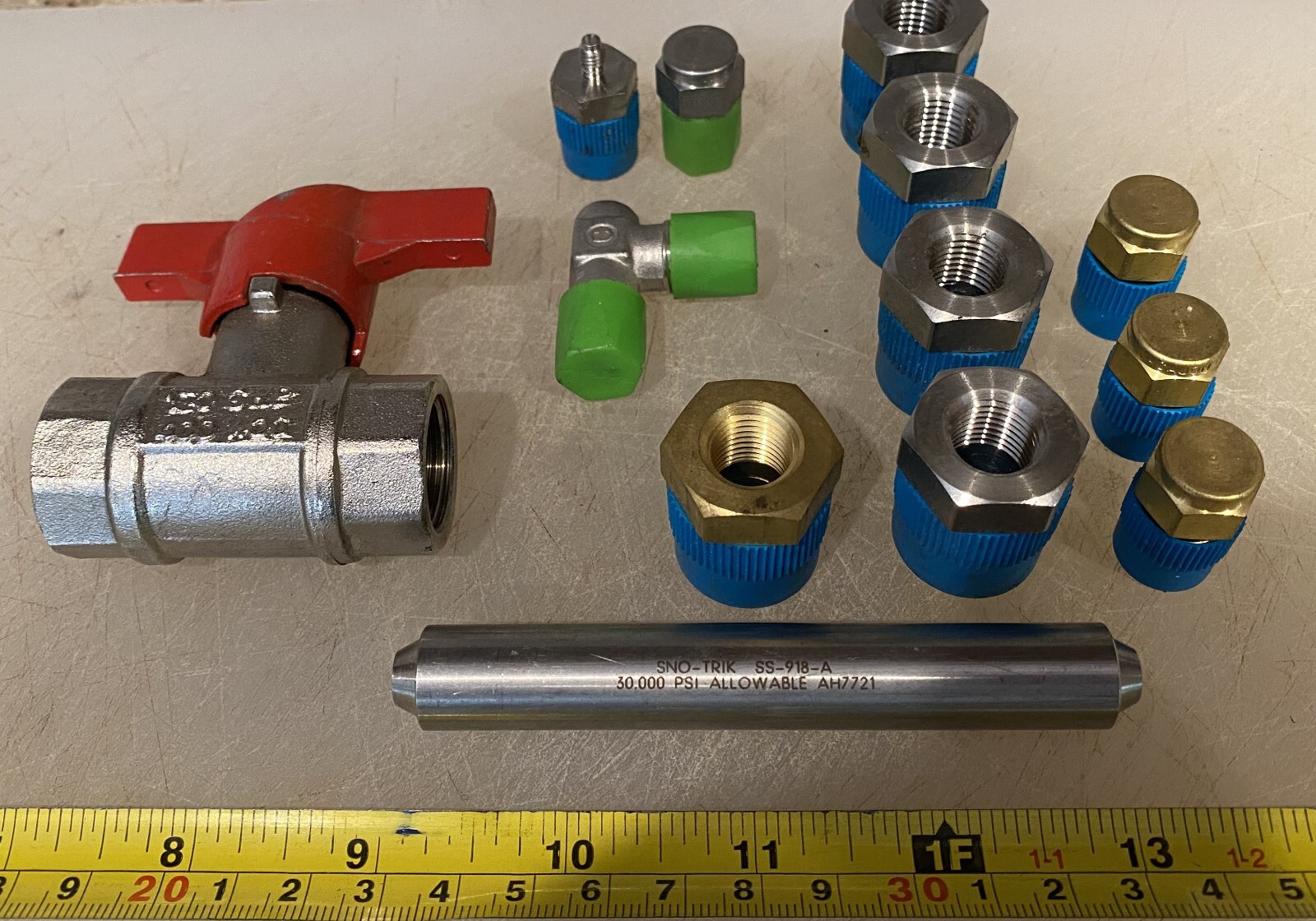 Swagelok Fittings Stainless Steel, Brass. Sno-Trik Tubing Nipple- 30,000 psi etc