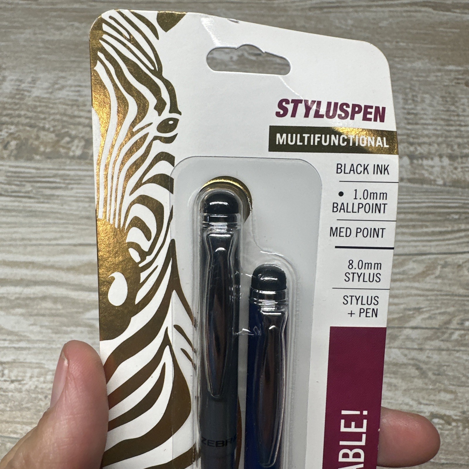 Zebra 33602 Medium 1 mm Telescopic Ballpoint Pen/Stylus – Black Ink (2/PK) New